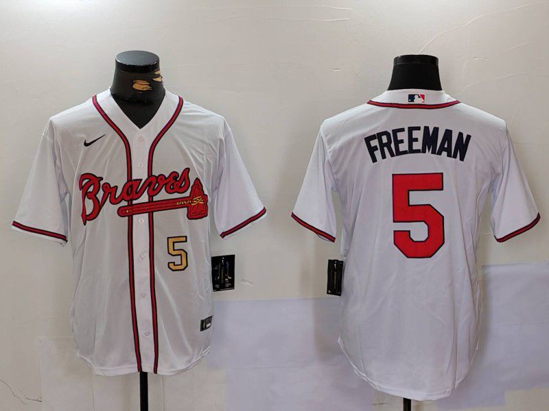 Men Atlanta Braves #5 Freeman White Game 2024 Nike MLB Jersey style 4->united states jersey->Soccer Country Jersey